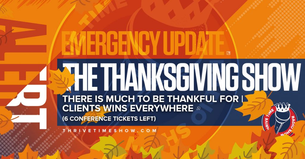 Facebook EmergencyUpdate Thanksgiving Thrivetime Show